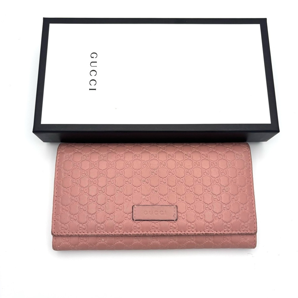 Gucci Pink Leather‎ Wallet with Quilted Design